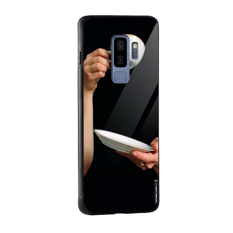 Classic Tea Cup Glass Back Case for Galaxy S9 Plus