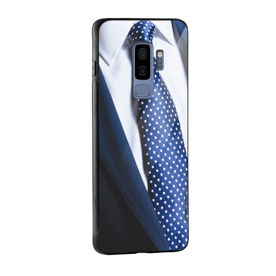 Classy Tie Glass Back Case for Galaxy S9 Plus
