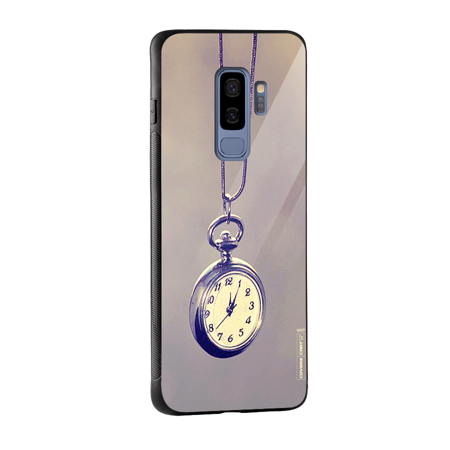 Clock Locket Glass Back Case for Galaxy S9 Plus