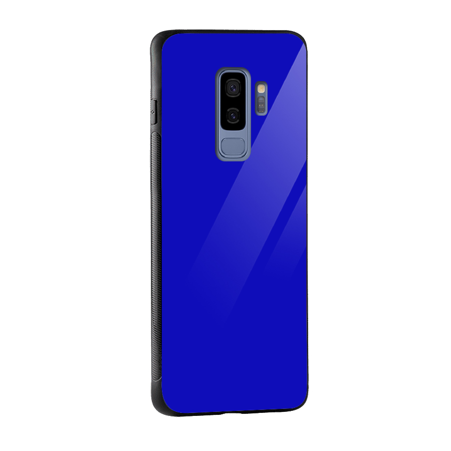 Cobalt Blue Glass Back Case for Galaxy S9 Plus