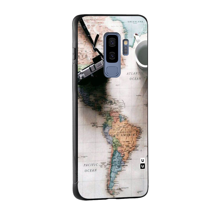 Coffee And Travel Glass Back Case for Galaxy S9 Plus