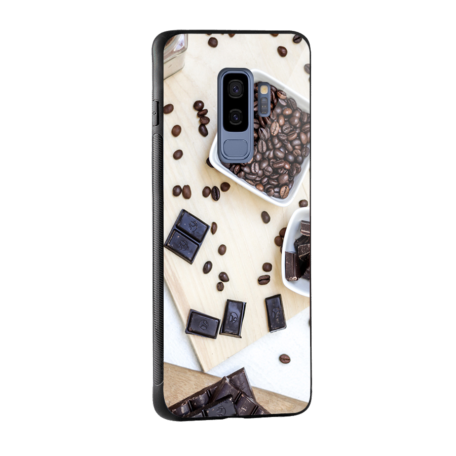 Coffee Beans and Chocolate Glass Back Case for Galaxy S9 Plus