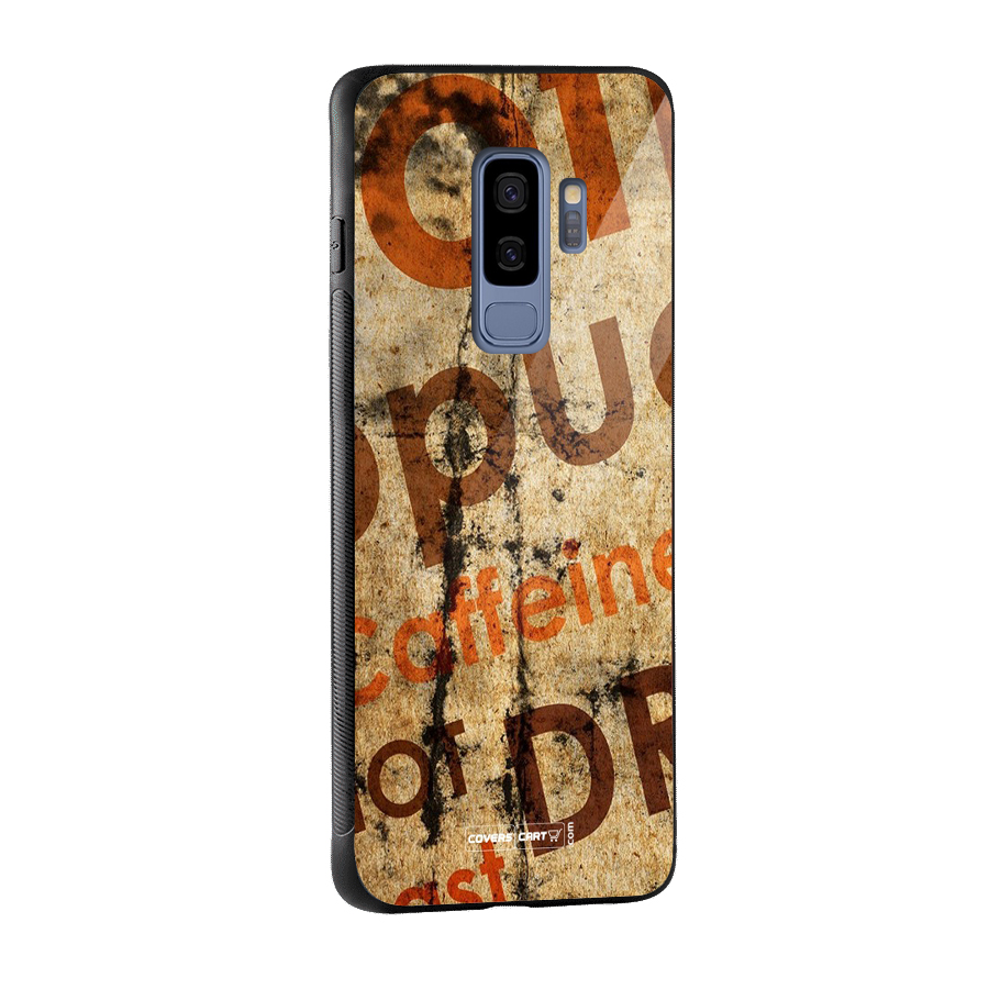 Coffee Caffeine Glass Back Case for Galaxy S9 Plus