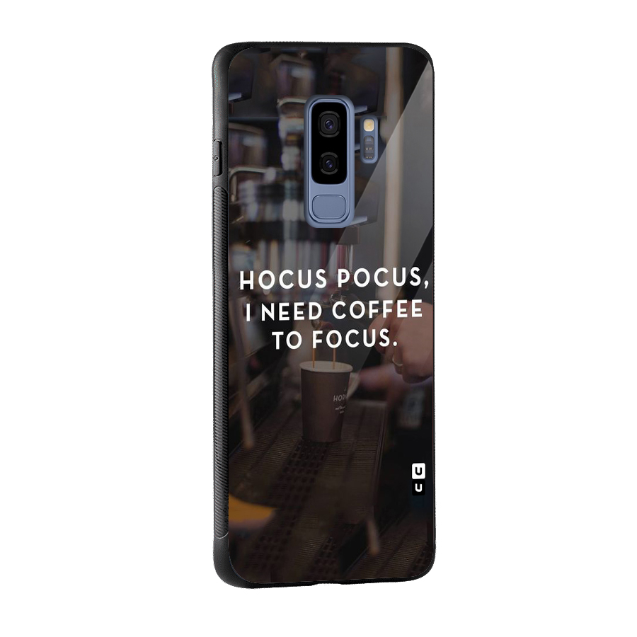 Coffee Focus Glass Back Case for Galaxy S9 Plus
