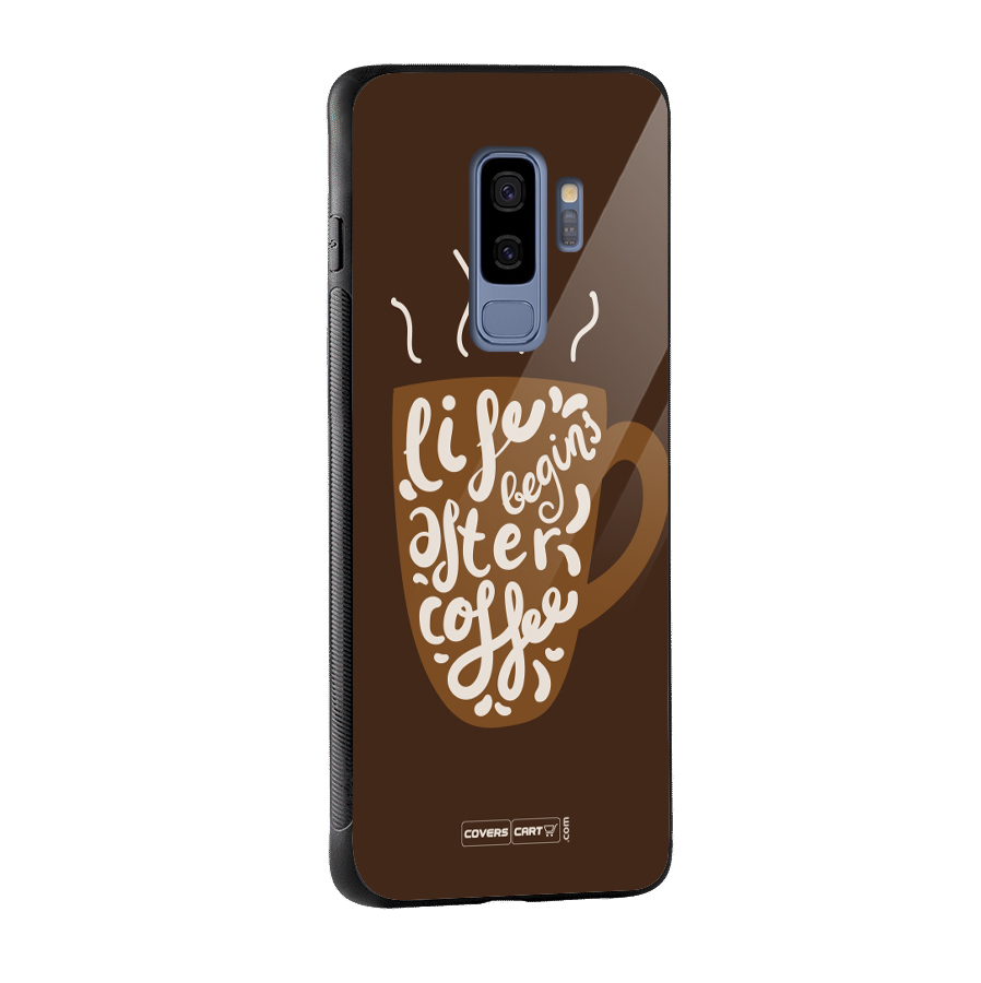 Coffee Mug Glass Back Case for Galaxy S9 Plus
