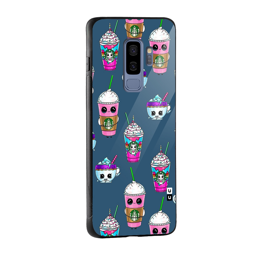 Coffee Mugs Glass Back Case for Galaxy S9 Plus