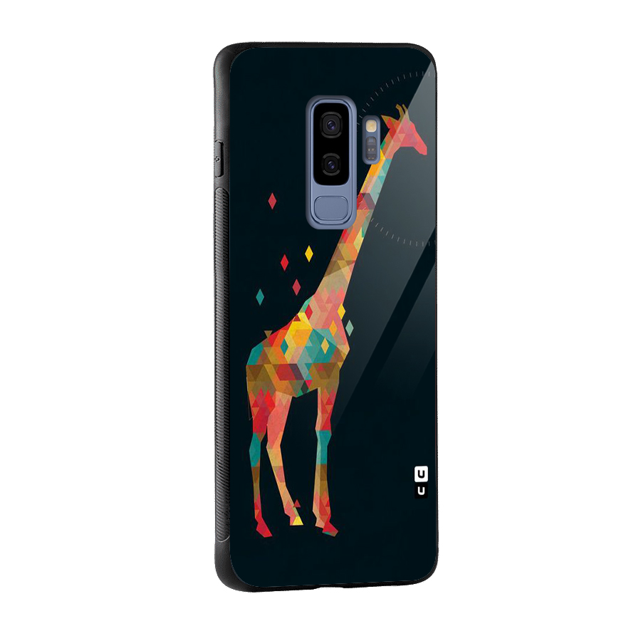 Colored Giraffe Glass Back Case for Galaxy S9 Plus