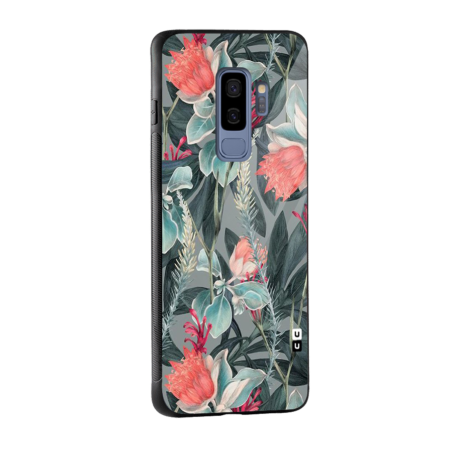 Colored Petals Glass Back Case for Galaxy S9 Plus
