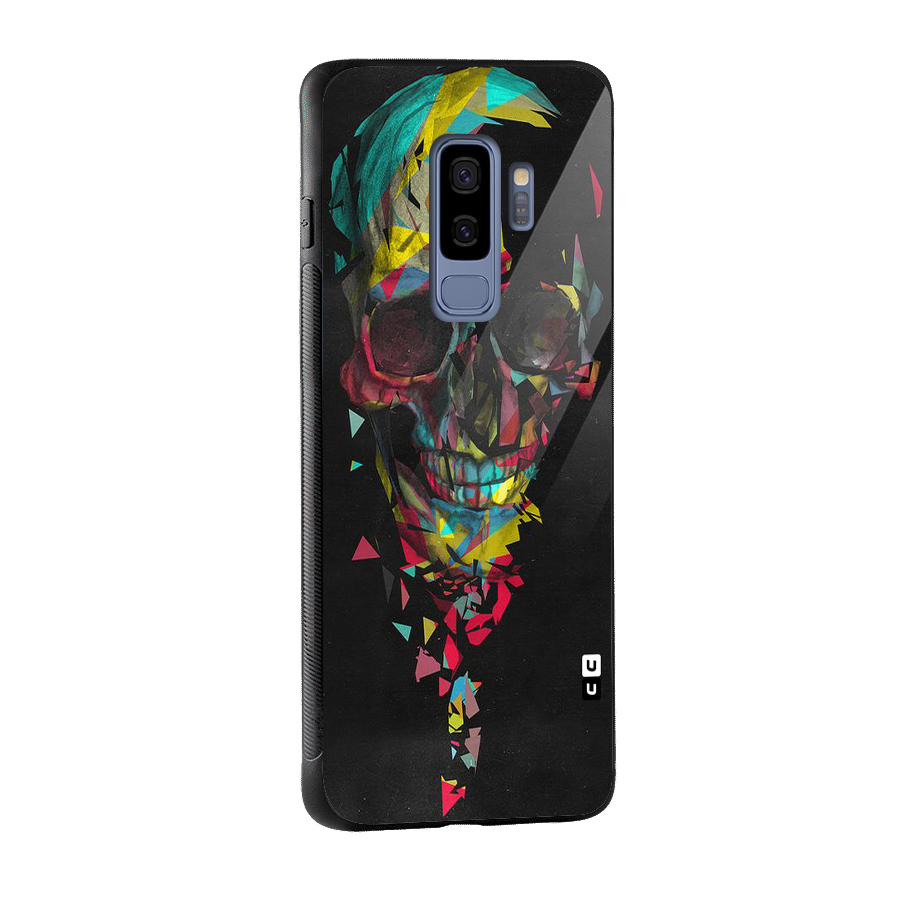 Colored Skull Shred Glass Back Case for Galaxy S9 Plus