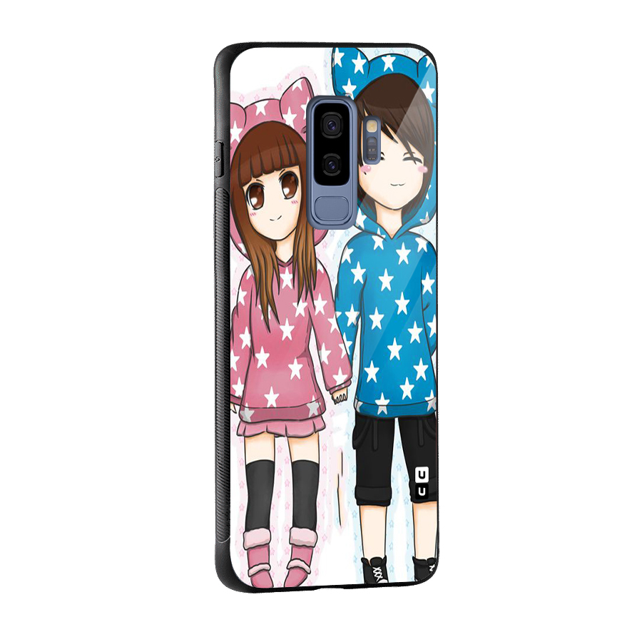 Couple In Stars Glass Back Case for Galaxy S9 Plus