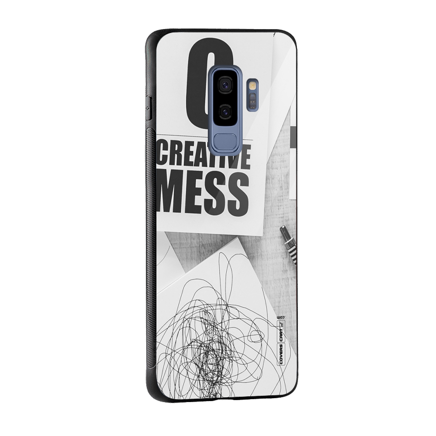 Creative Mess Glass Back Case for Galaxy S9 Plus