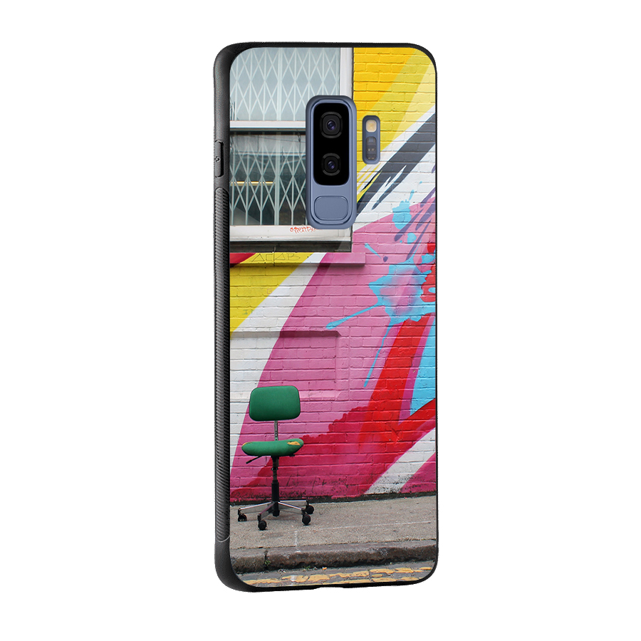 Creative Wall Art Glass Back Case for Galaxy S9 Plus