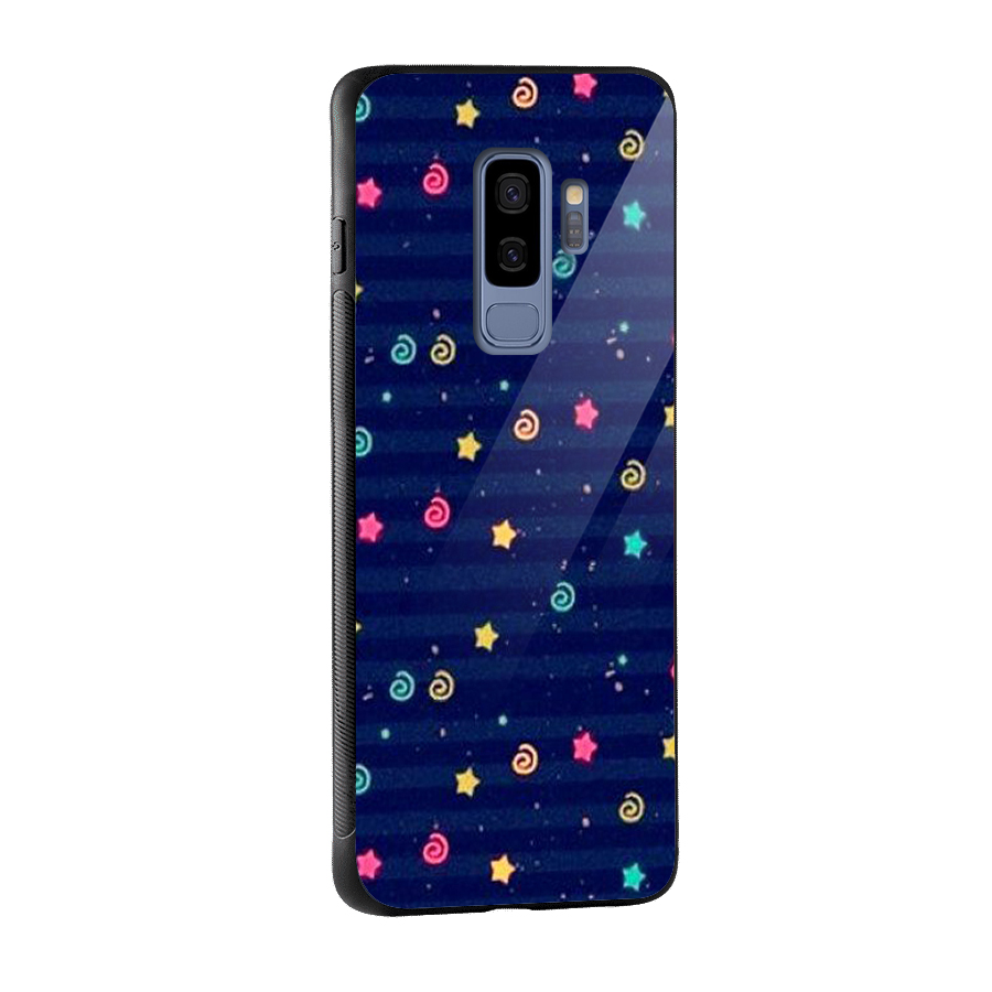 Cute Design Glass Back Case for Galaxy S9 Plus