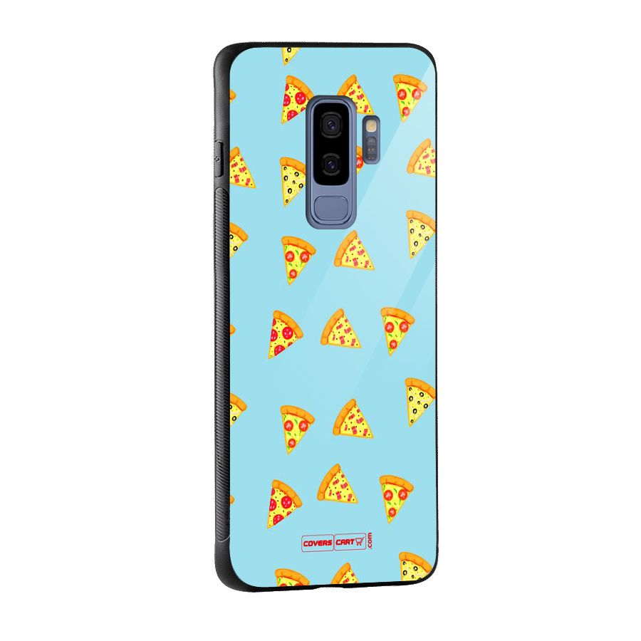 Cute Slices of Pizza Glass Back Case for Galaxy S9 Plus