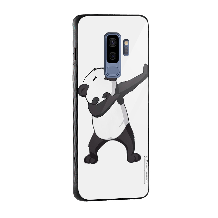 Dab Panda Shoot Glass Back Case for Galaxy S9 Plus