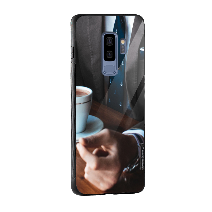 Dapper Suit Glass Back Case for Galaxy S9 Plus