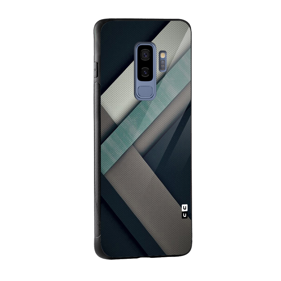 Dark Stripes Glass Back Case for Galaxy S9 Plus