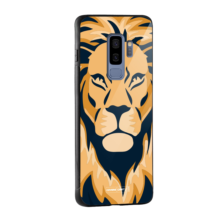 Designer Lion Glass Back Case for Galaxy S9 Plus