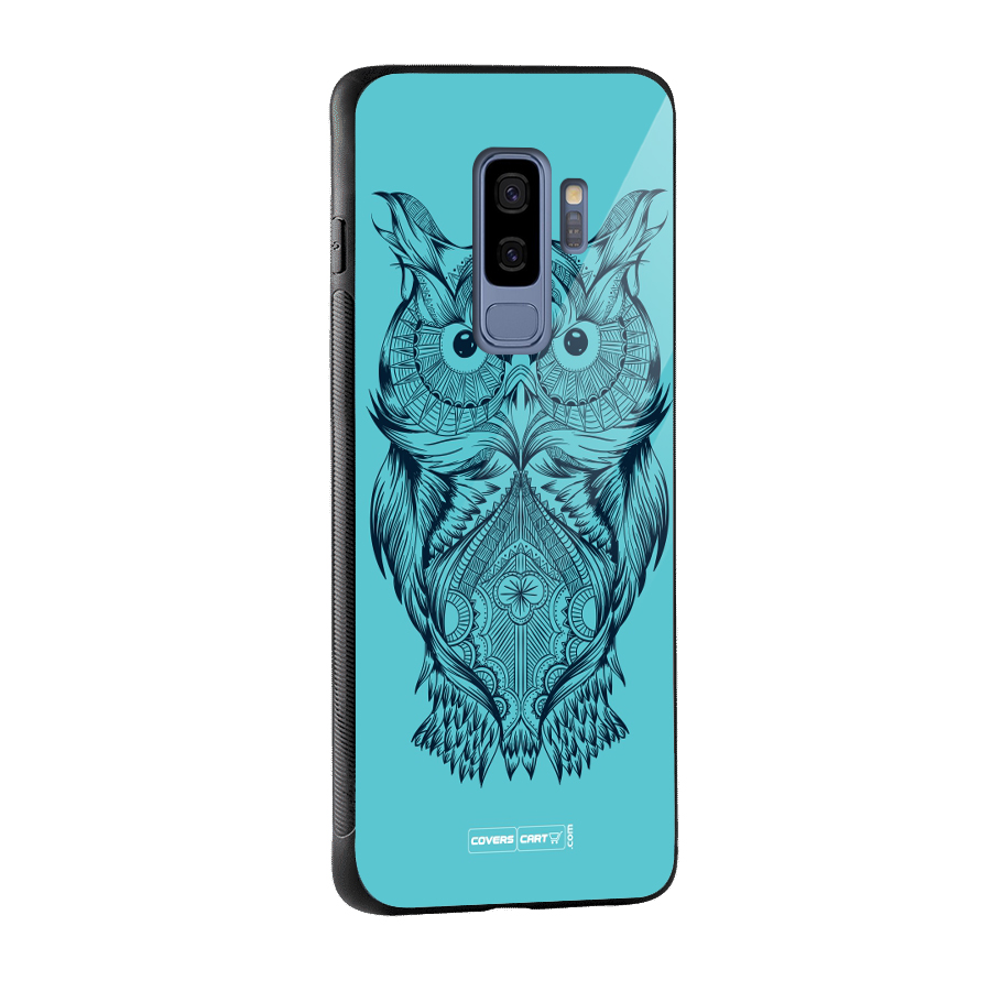 Designer Owl Glass Back Case for Galaxy S9 Plus