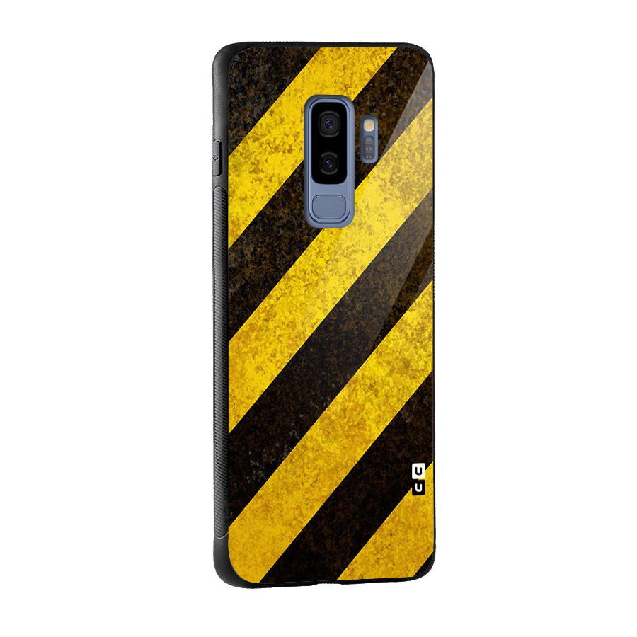 Diagonal Road Pattern Glass Back Case for Galaxy S9 Plus