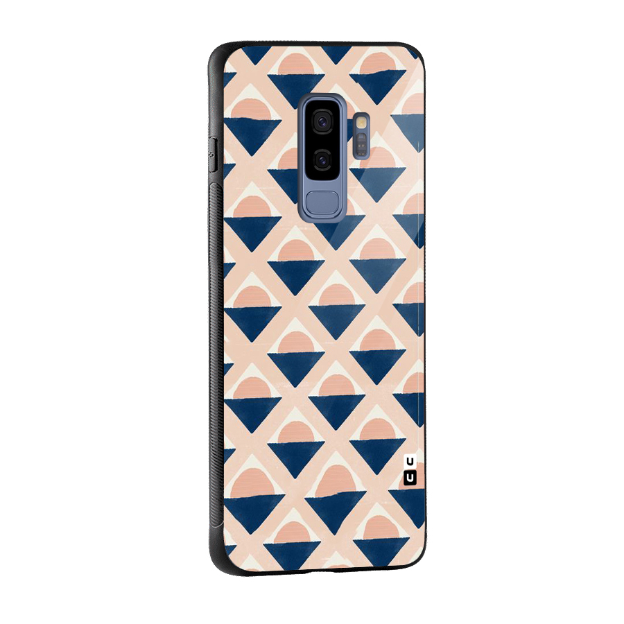 Diamond Circle Pattern Glass Back Case for Galaxy S9 Plus