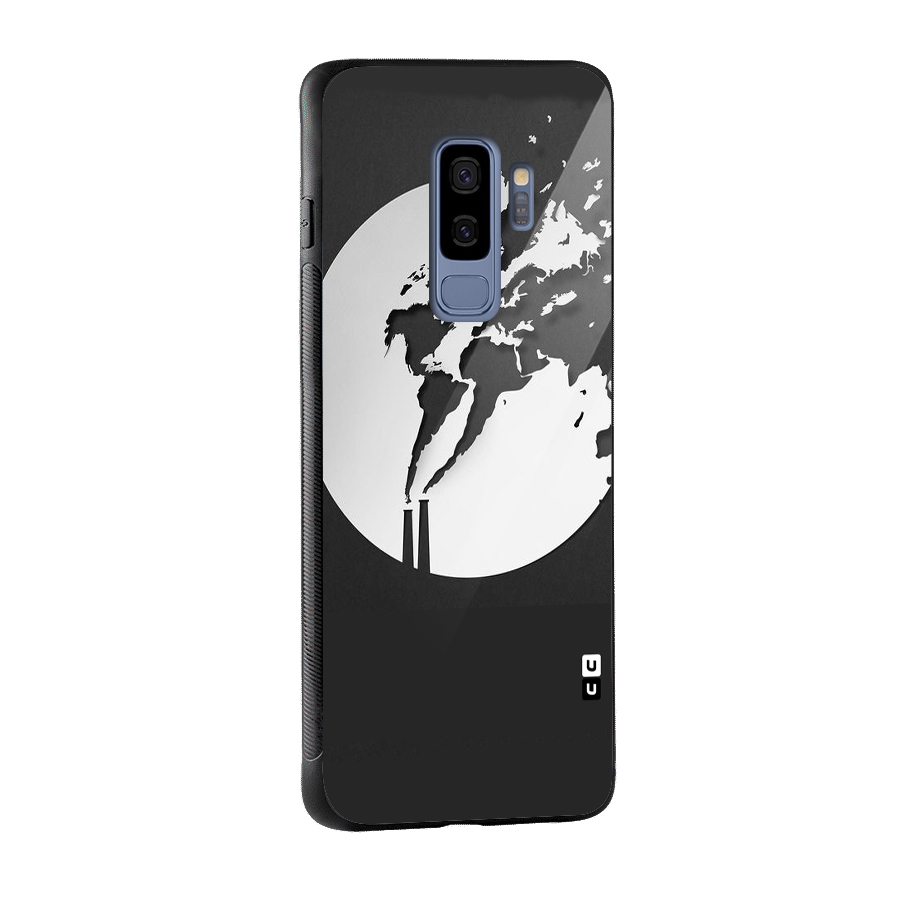 Disorted Design Black Glass Back Case for Galaxy S9 Plus