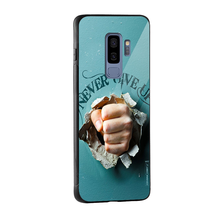 Do Not Give Up Glass Back Case for Galaxy S9 Plus
