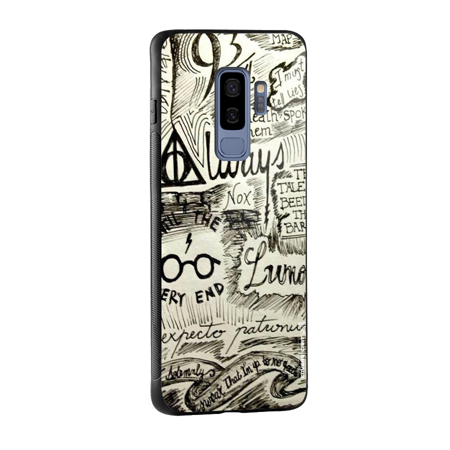 Doodle Art Glass Back Case for Galaxy S9 Plus