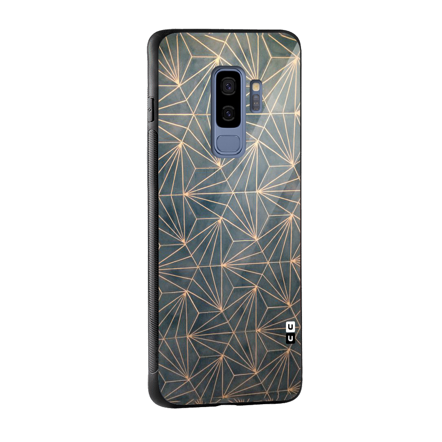 Dotted Lines Pattern Glass Back Case for Galaxy S9 Plus