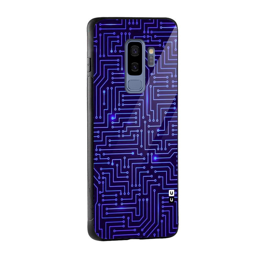 Dotting Lines Glass Back Case for Galaxy S9 Plus