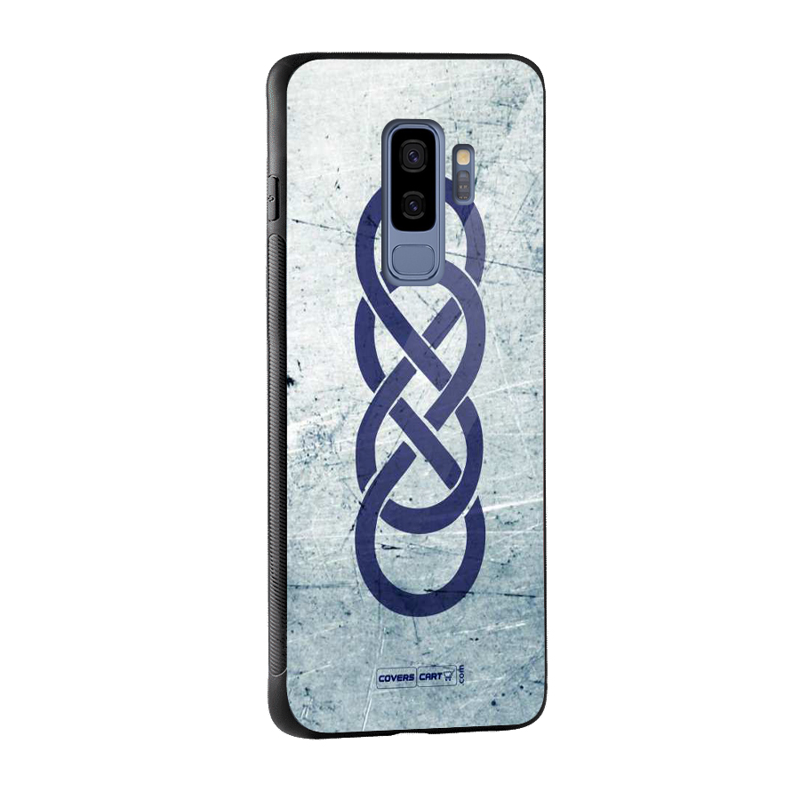 Double Infinity Rough Glass Back Case for Galaxy S9 Plus