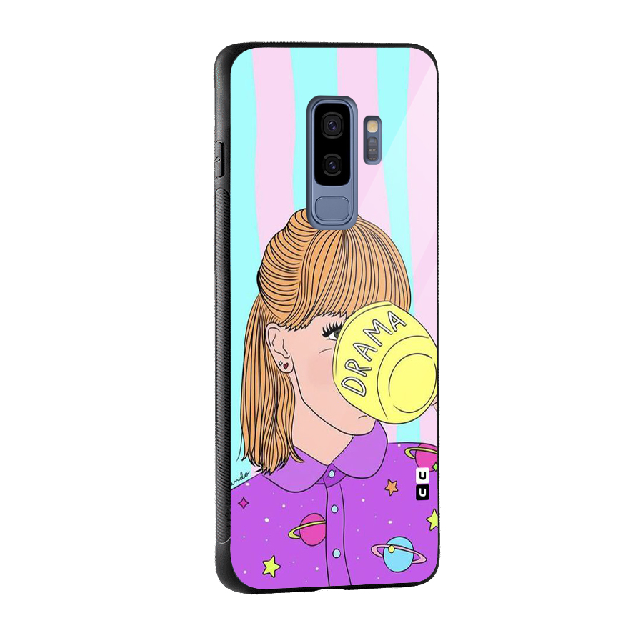 Drama Cup Glass Back Case for Galaxy S9 Plus