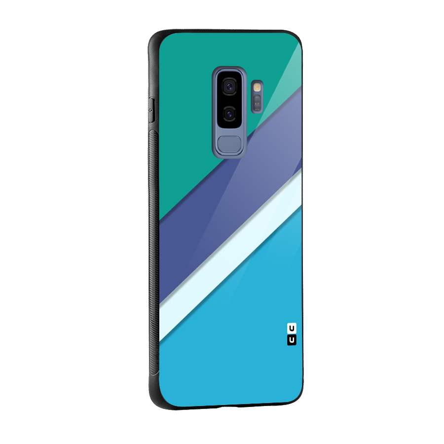 Elegant Colored Stripes Glass Back Case for Galaxy S9 Plus