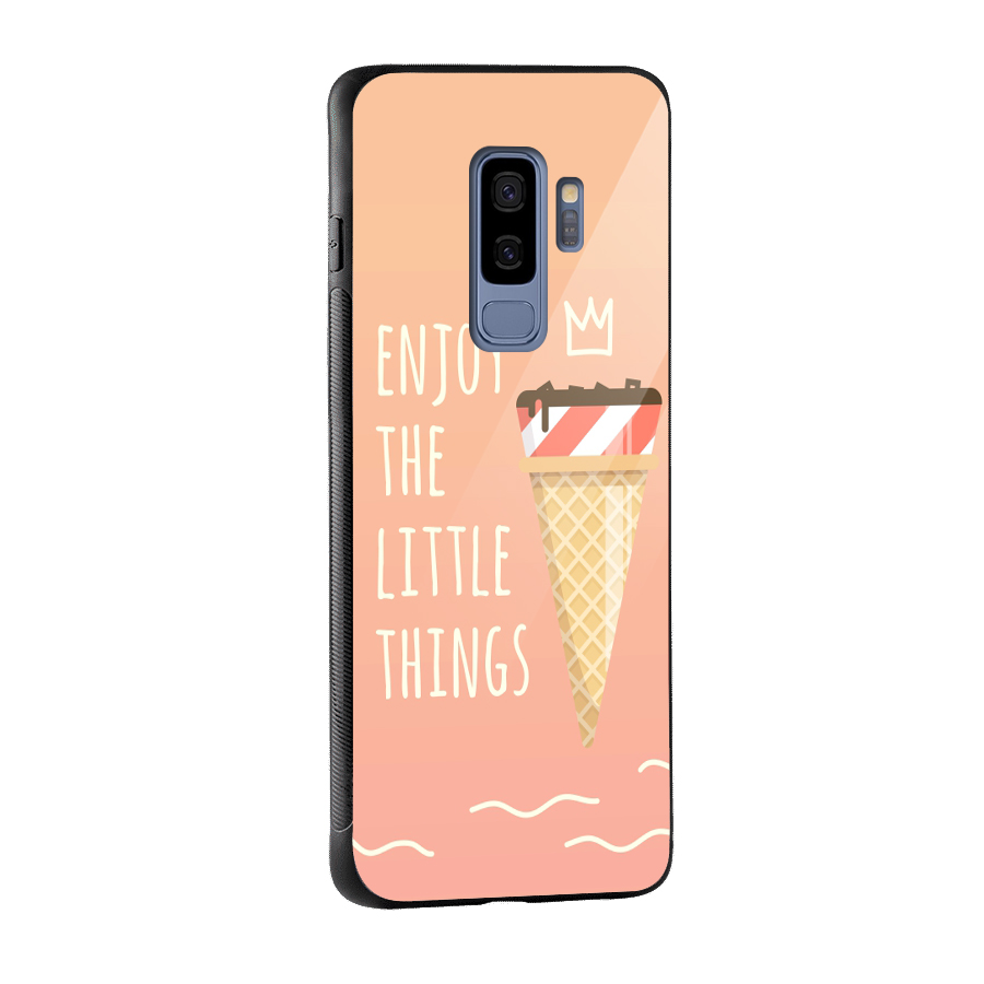 Enjoy the Little Things Glass Back Case for Galaxy S9 Plus