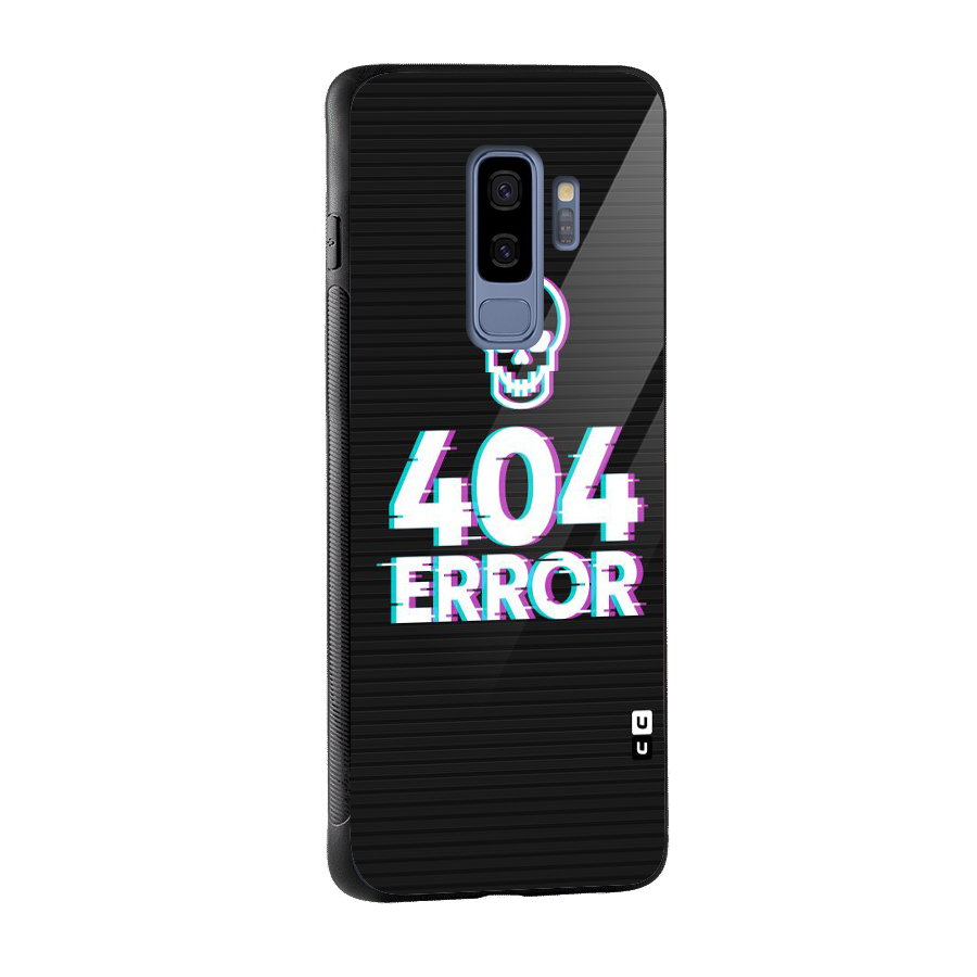 Error 404 Skull Glass Back Case for Galaxy S9 Plus