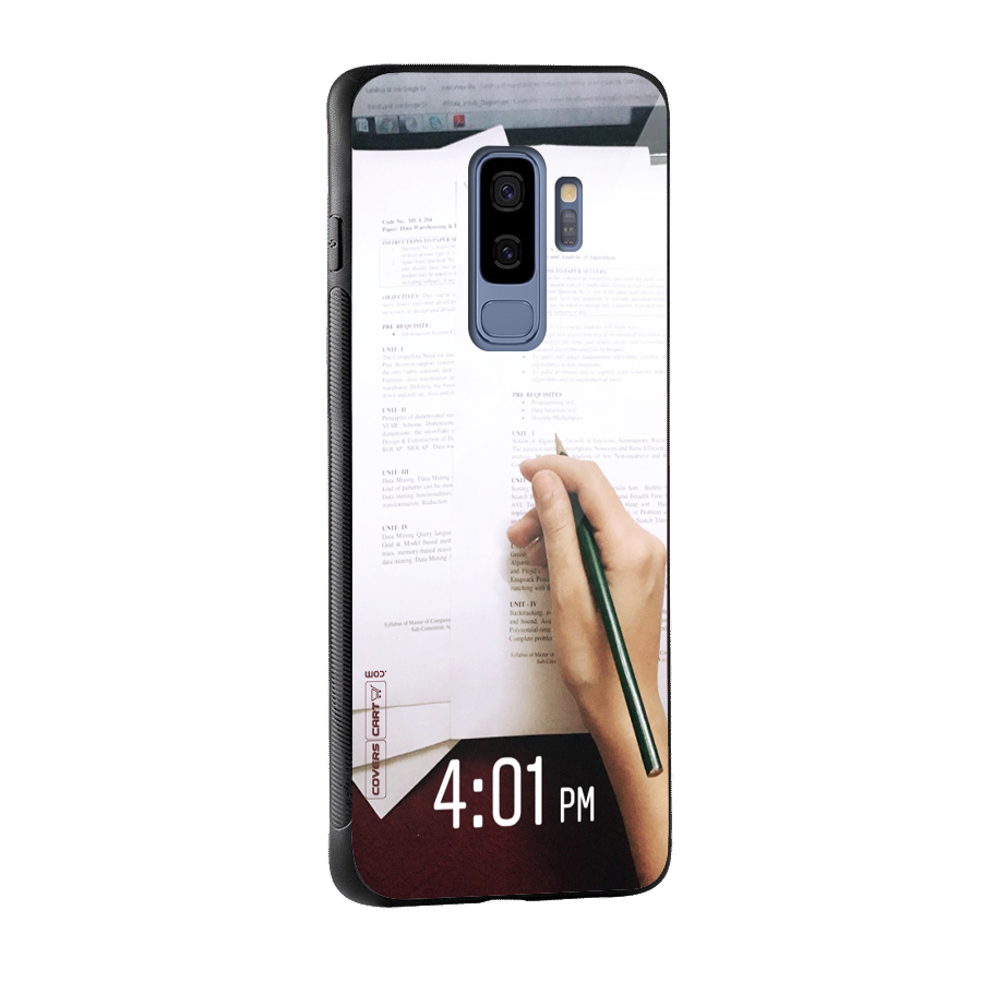 Exam Time Blues Glass Back Case for Galaxy S9 Plus