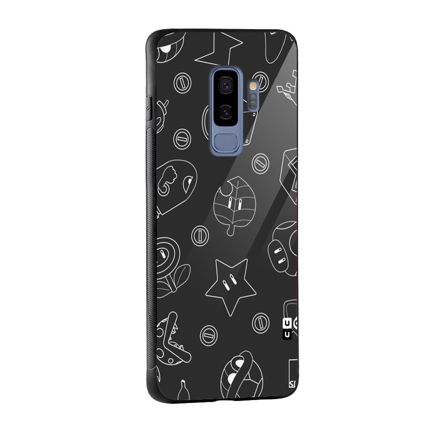 Face Mishchief Glass Back Case for Galaxy S9 Plus