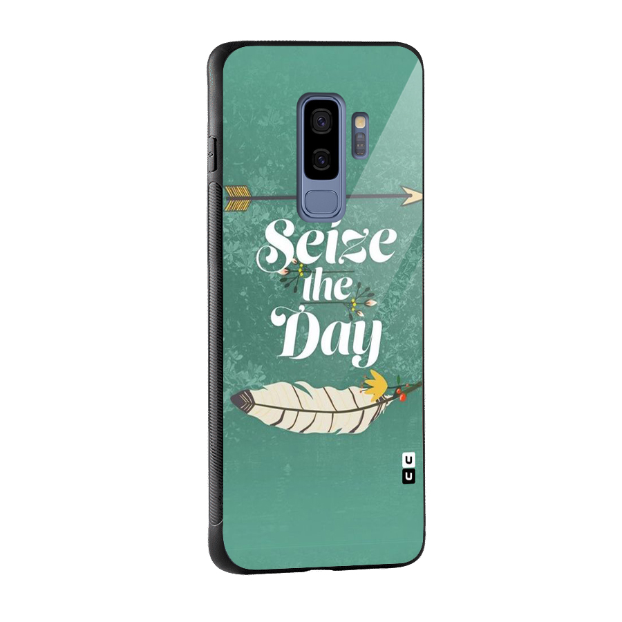 Feather Seize Glass Back Case for Galaxy S9 Plus