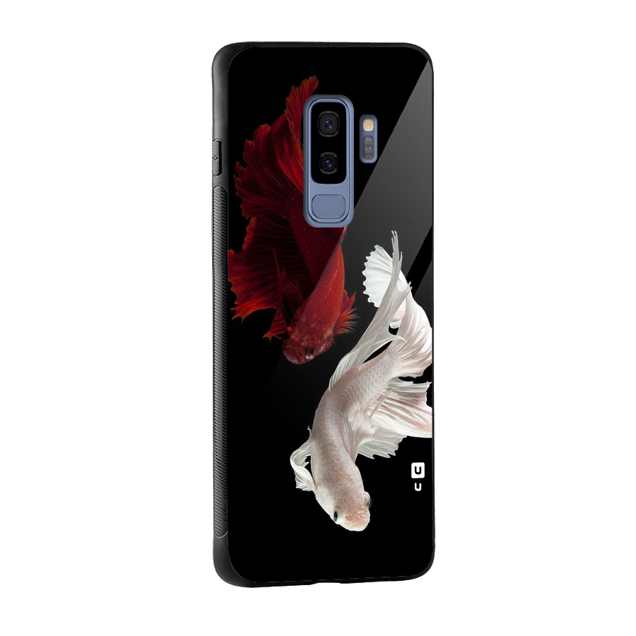 Fish Design Glass Back Case for Galaxy S9 Plus