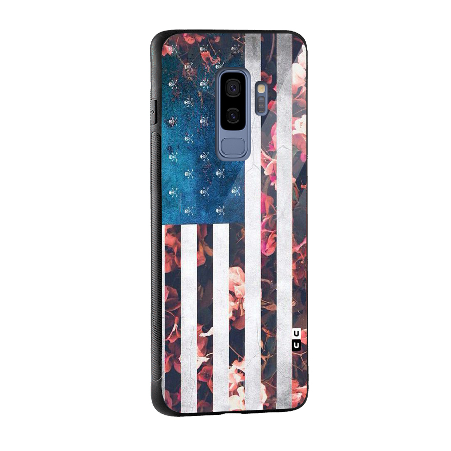 Flag Stripes Glass Back Case for Galaxy S9 Plus