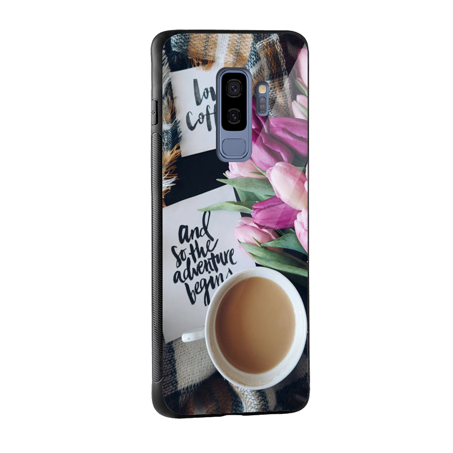 Floral Adventure Glass Back Case for Galaxy S9 Plus