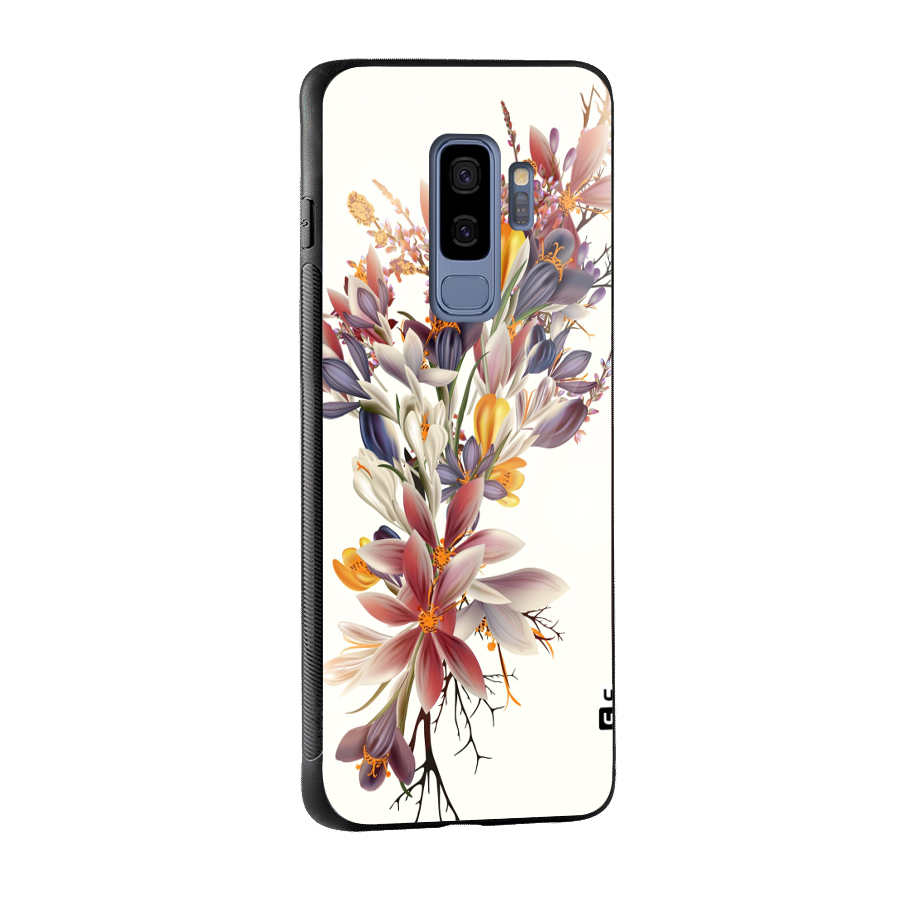 Floral Bouquet Glass Back Case for Galaxy S9 Plus