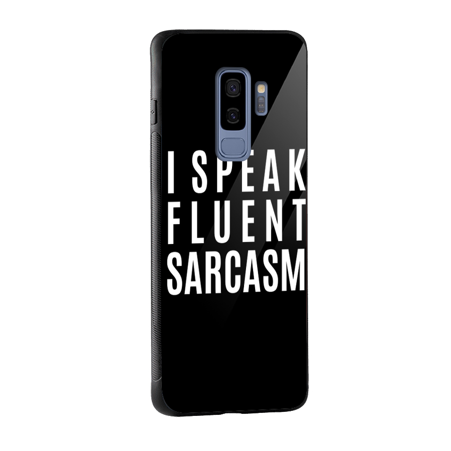 Fluent Sarcasm Glass Back Case for Galaxy S9 Plus