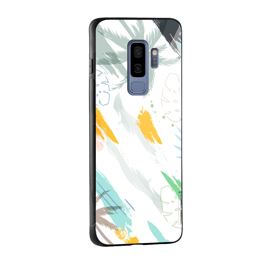 Fresh Colors Splash Glass Back Case for Galaxy S9 Plus