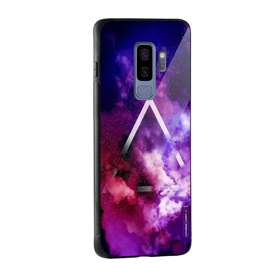 Galaxy Smoke Hues Glass Back Case for Galaxy S9 Plus