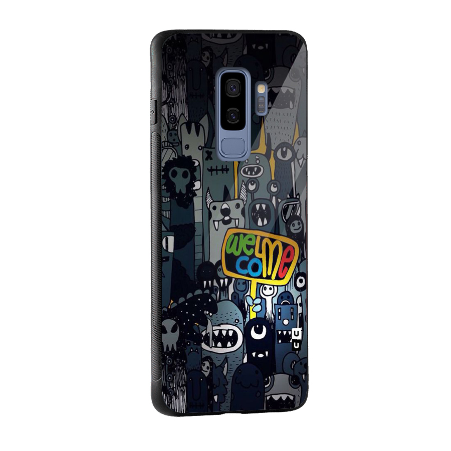 Ghost Welcome Glass Back Case for Galaxy S9 Plus