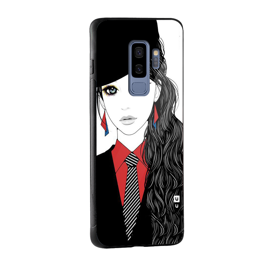 Girl Tie Glass Back Case for Galaxy S9 Plus