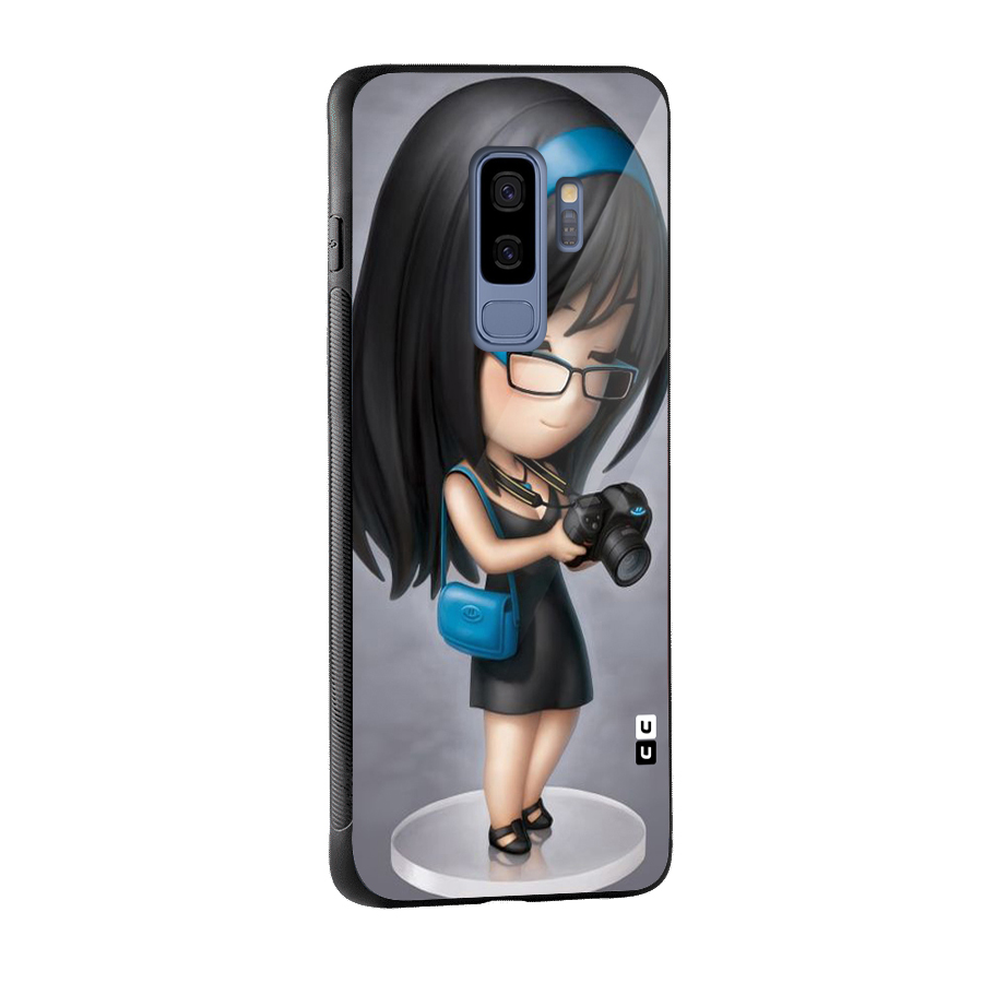 Girl With Camera Glass Back Case for Galaxy S9 Plus