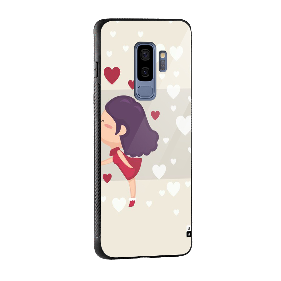Girl in Love Glass Back Case for Galaxy S9 Plus