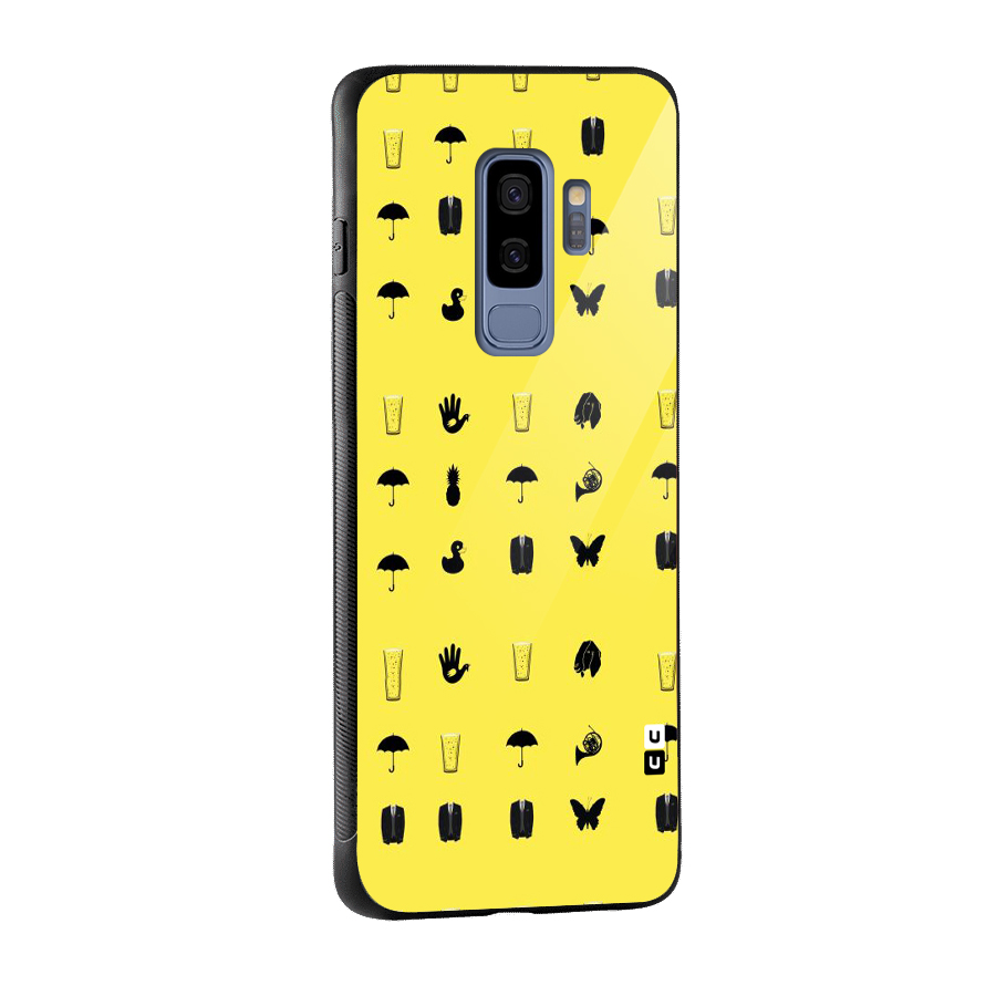 Glass Pattern Glass Back Case for Galaxy S9 Plus